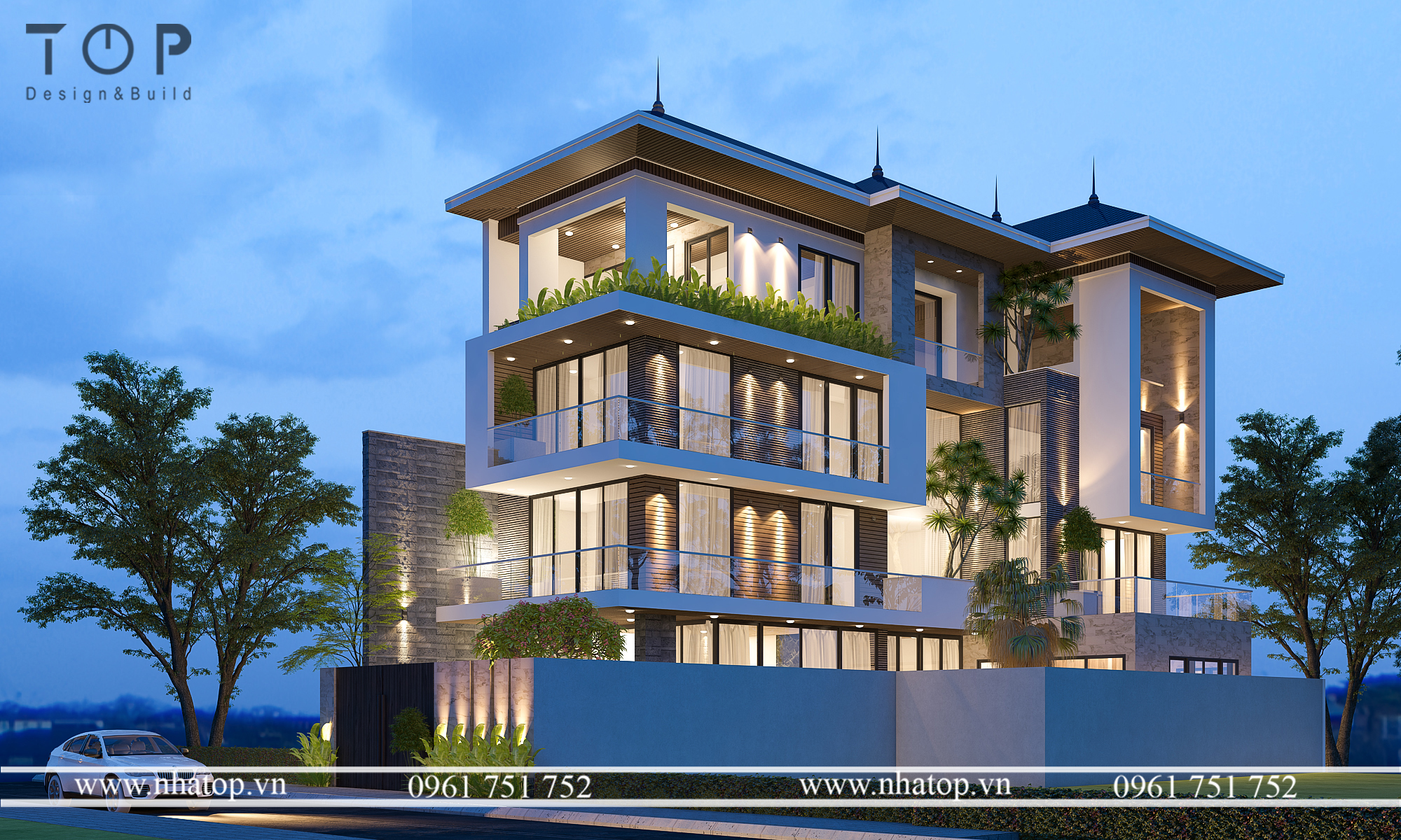 BIỆT THỰ HIỆN TẠI ĐẸP BA TẦNG TẠI TÂN BÌNH